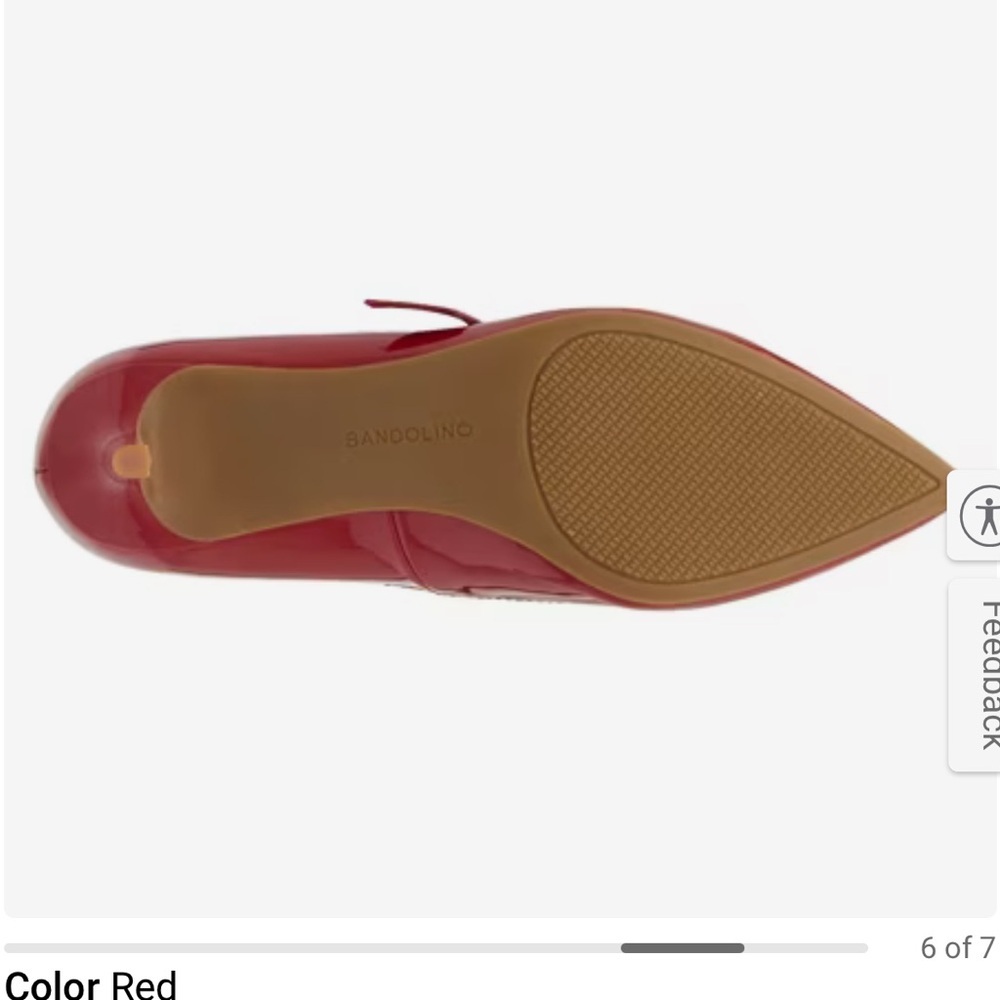 Bandolino Red Patent Heels with Strap - Picture 7 of 8